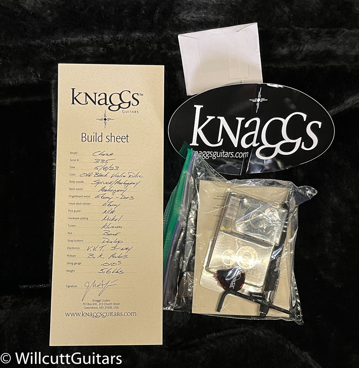 Knaggs Influence Chena Spruce Top Old Black Violin (335)