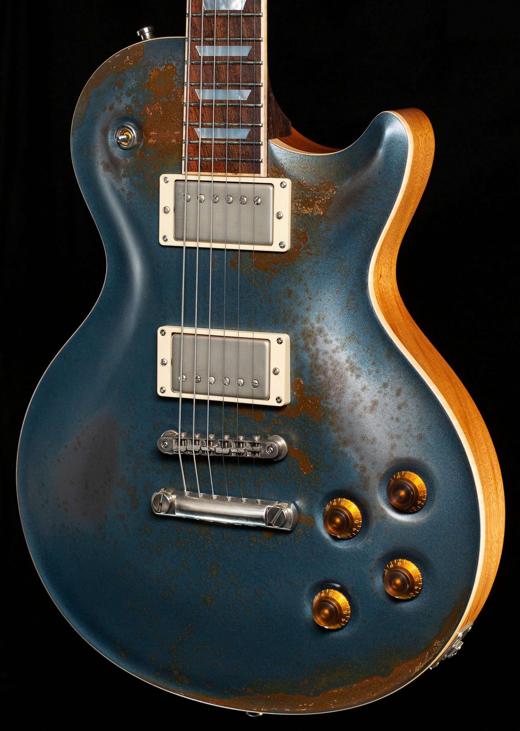 Nik Huber Orca 59 Rusty Petrol Blue Brazilian Neck (297