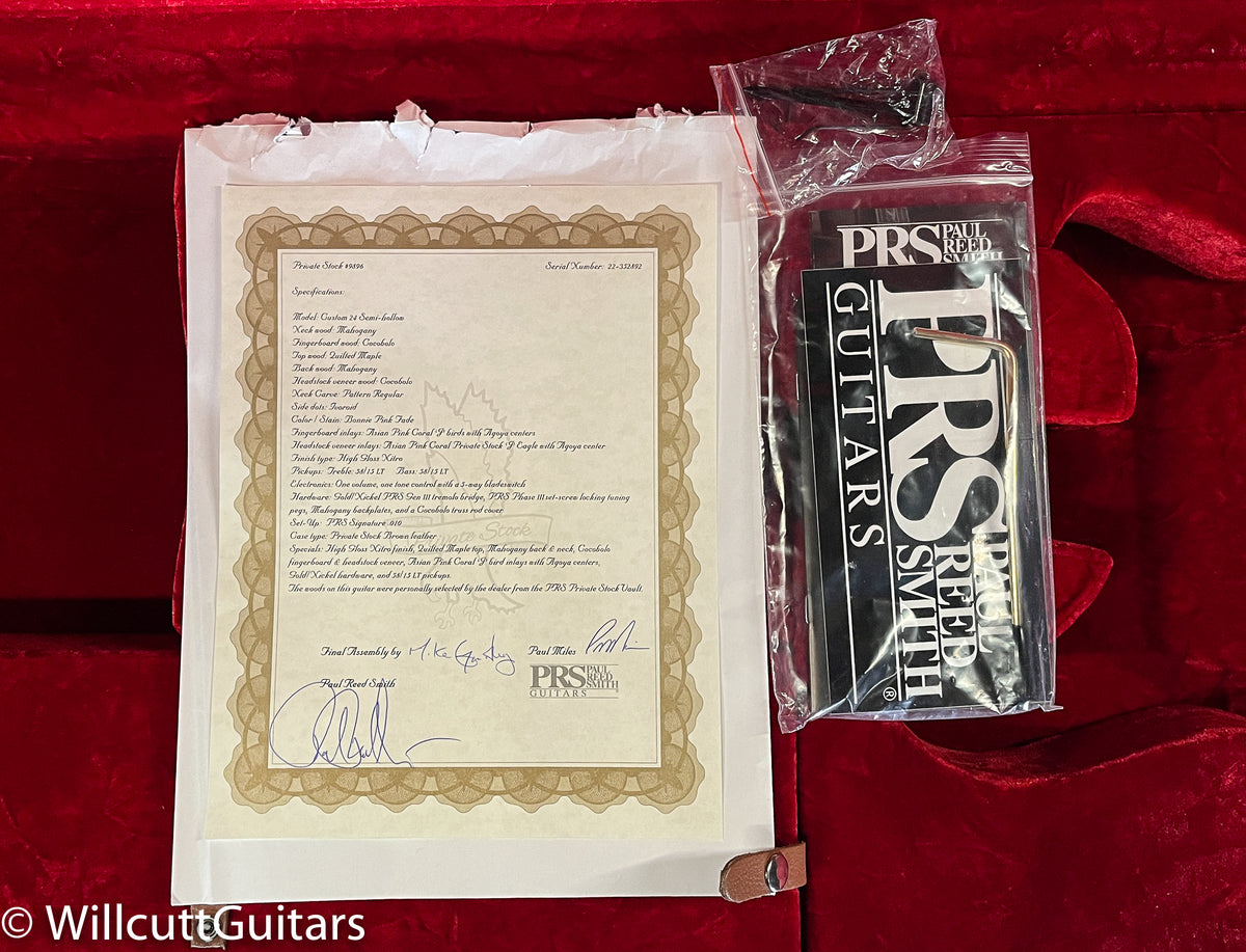 PRS Private Stock 9896 Custom 24 Bonnie Pink Fade Quilt (892)