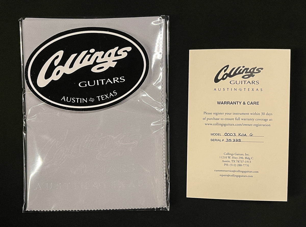 Collings 0003 German Spruce Top Koa Back &amp; Sides (335)