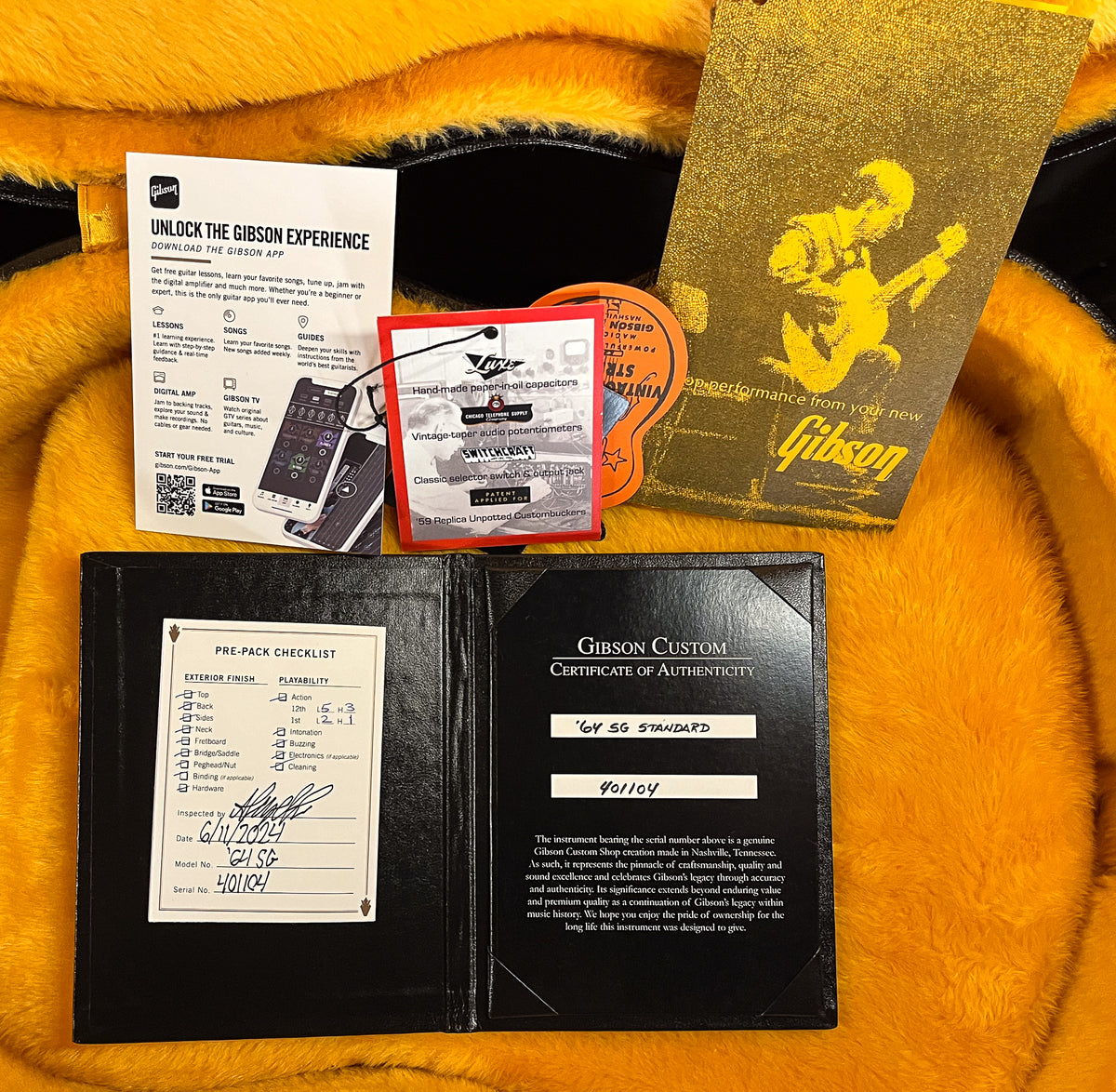 Gibson Custom Shop 1964 SG Standard Reissue Maestro Vibrola VOS Cherry Red (104)