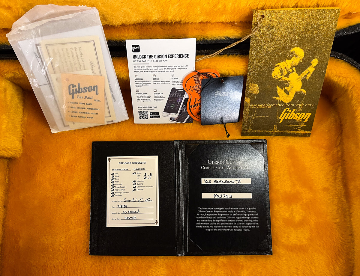 Gibson Custom Shop 1963 Firebird V Willcutt Exclusive Pelham Blue Stop Bar VOS (753)