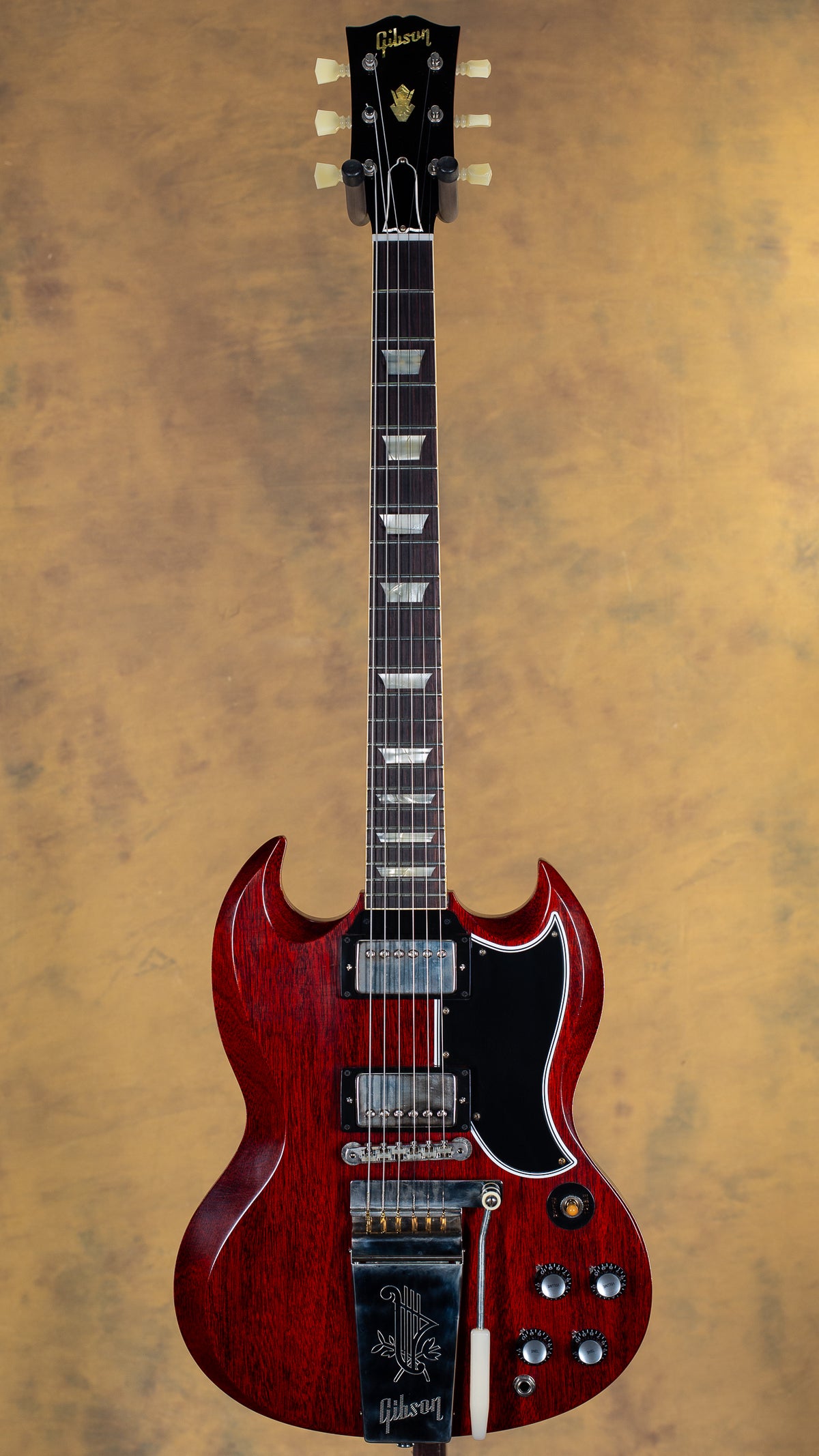 2024 Gibson Custom Shop 1964 SG Standard Reissue Maestro Ultra Light Aged Cherry Red