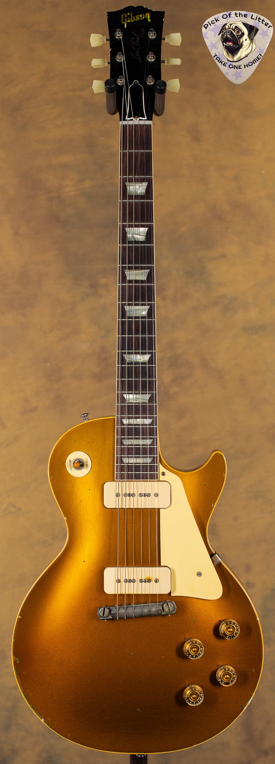 2024 Gibson Custom Shop Willcutt Exclusive 1954 Les Paul Standard V2 Neck Gold Top VOS Lightweight Underwood Aged