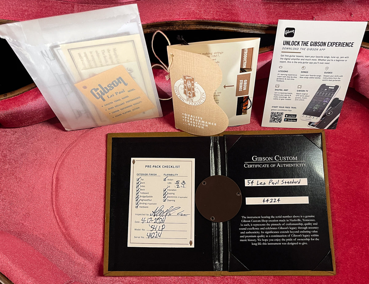 Gibson Custom Shop Willcutt Exclusive 1954 Les Paul Standard V2 Neck Gold Top VOS Lightweight M2M (224)