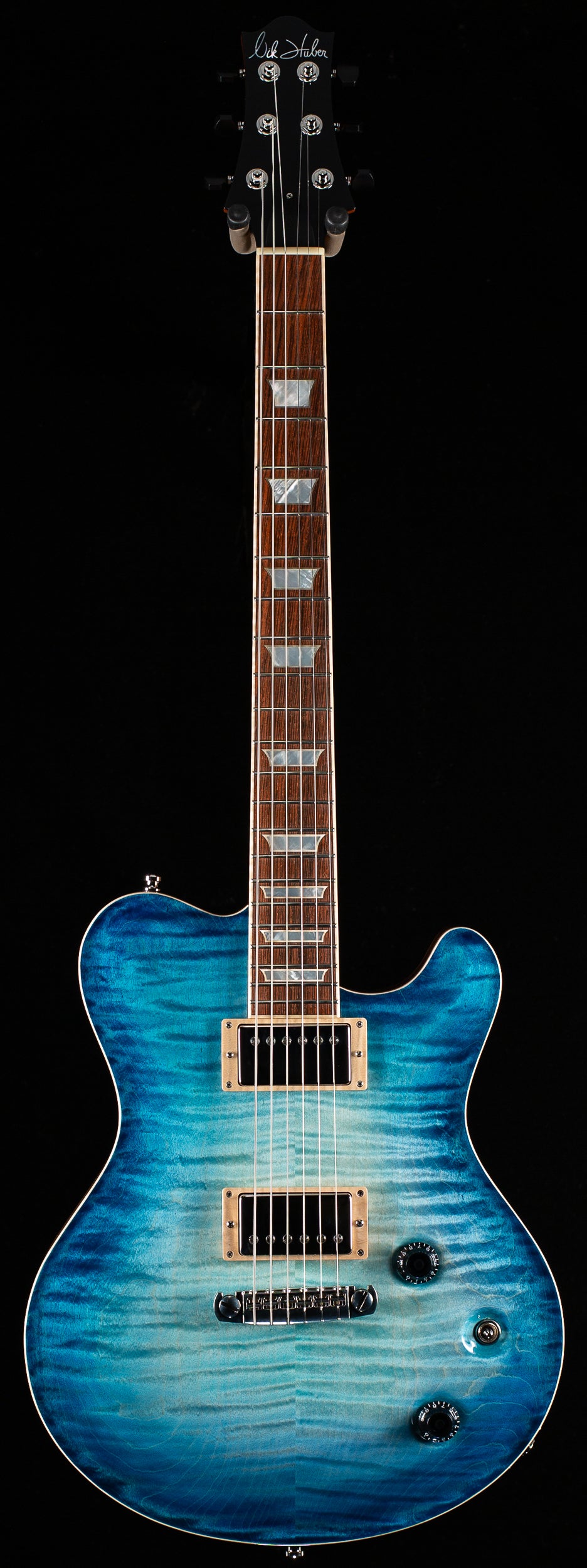 Nik Huber Dolphin II Semi-Hollow Custom Blue Burst (671