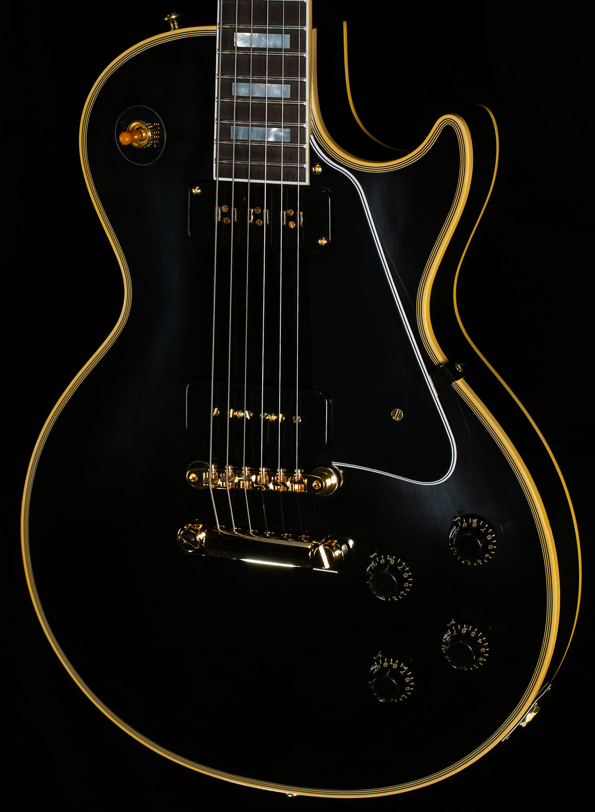Gibson Custom Shop 1954 Les Paul Custom Staple Pickup Reissue Ebony VOS (342)