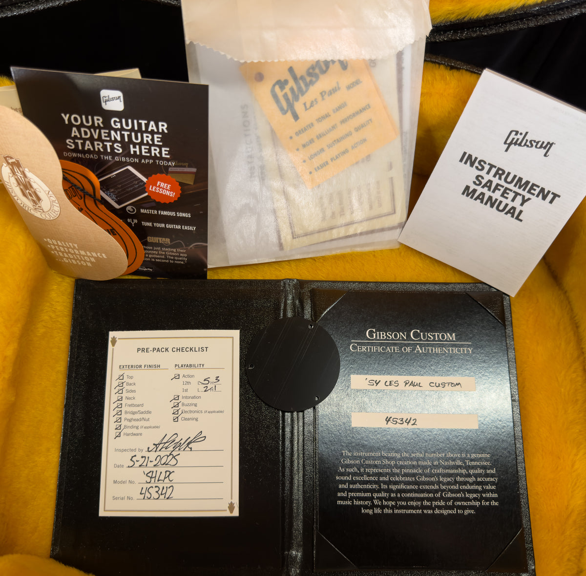 Gibson Custom Shop 1954 Les Paul Custom Staple Pickup Reissue Ebony VOS (342)