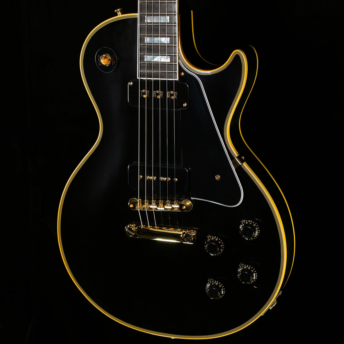 Gibson Custom Shop 1954 Les Paul Custom Staple Pickup Reissue Ebony VOS  (155)