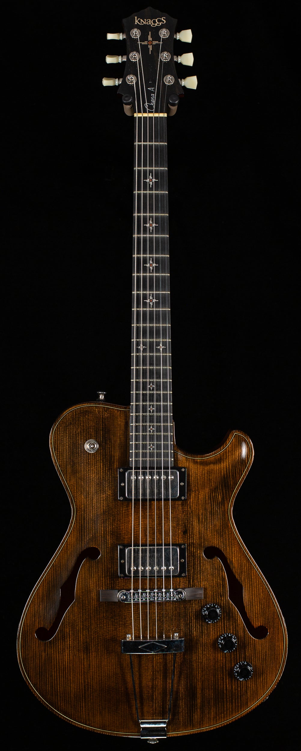 Knaggs Influence Chena A Humbuckers/Piezo Old Black Violin (465)