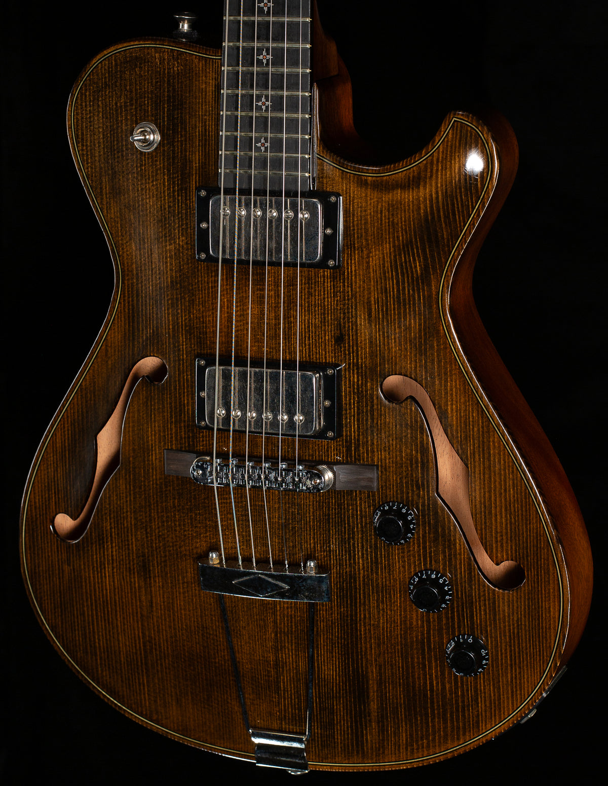 Knaggs Influence Chena A Humbuckers/Piezo Old Black Violin (465)