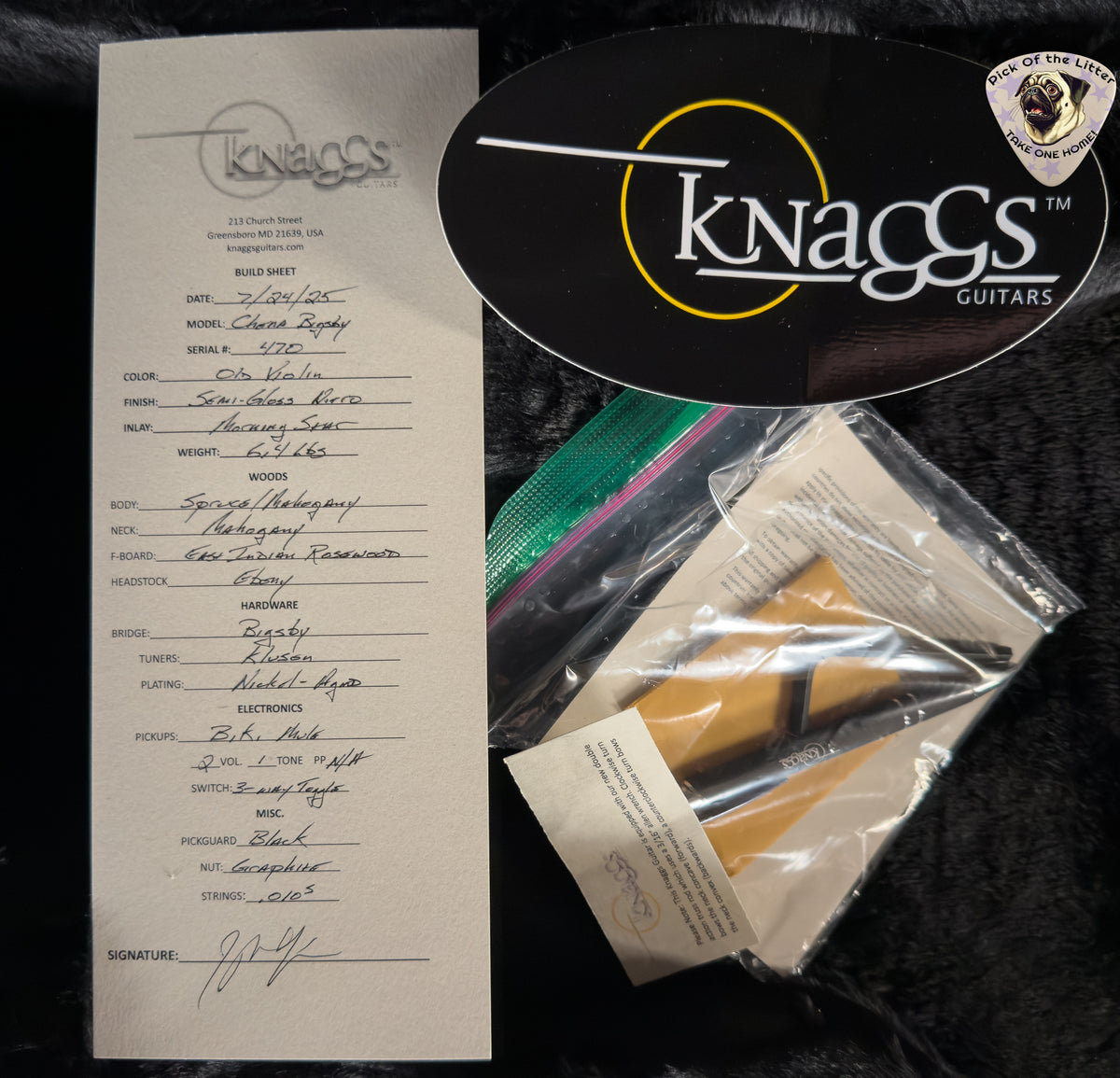 2025 Knaggs Chena Bigsby Old Violin Burst