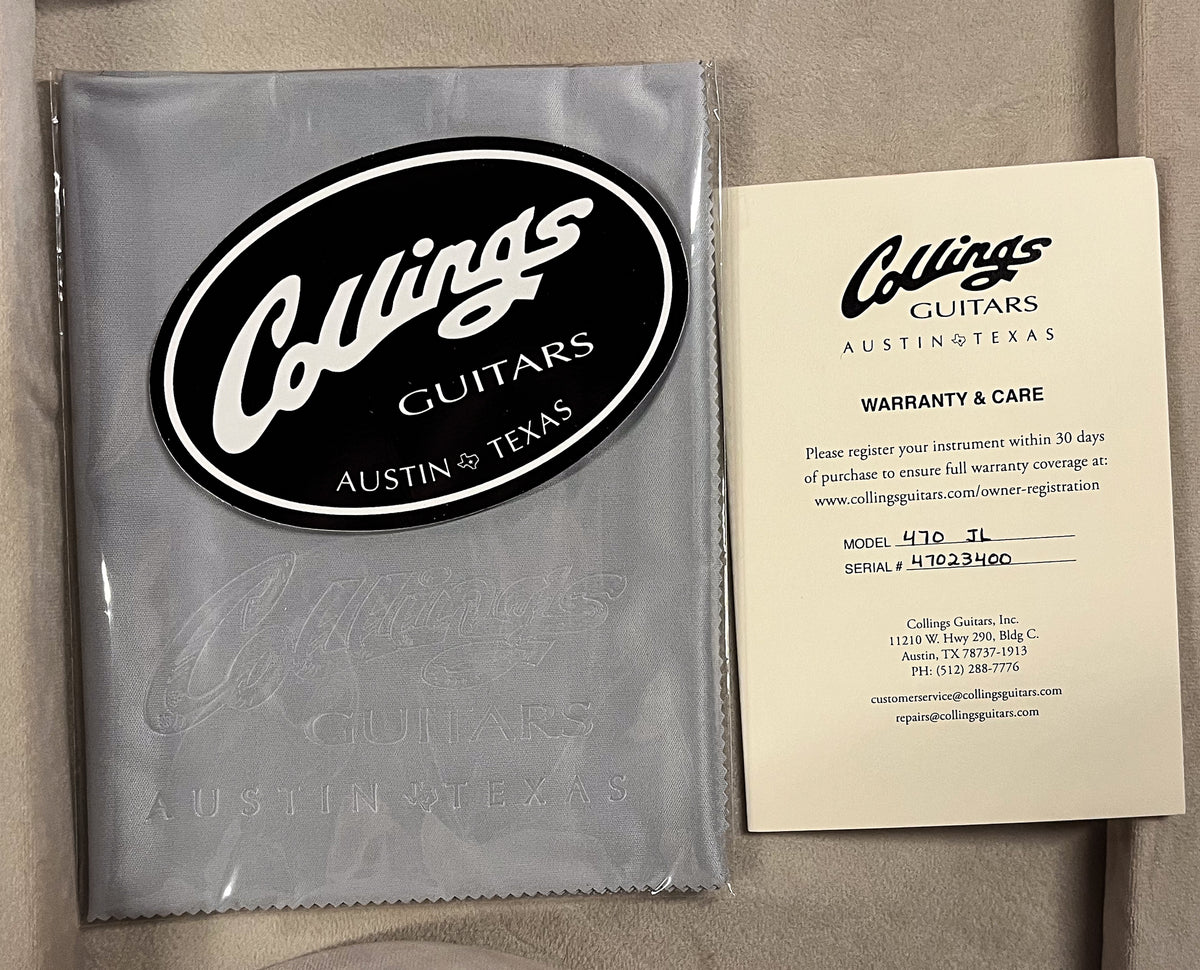 Collings 470 JL Antiqued Blonde Julian Lage Signature Package (400)