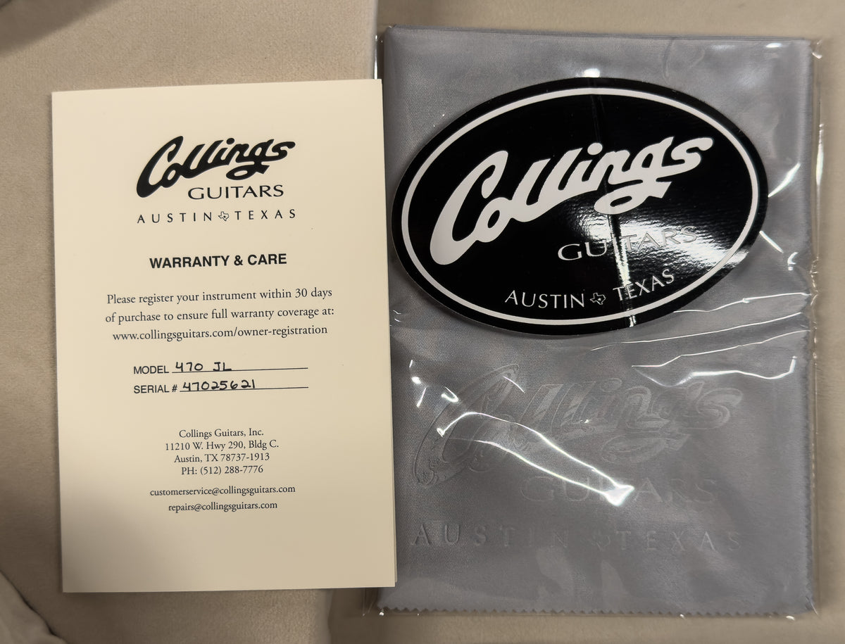 Collings 470 JL Antiqued Blonde Top Julian Lage Signature (621)