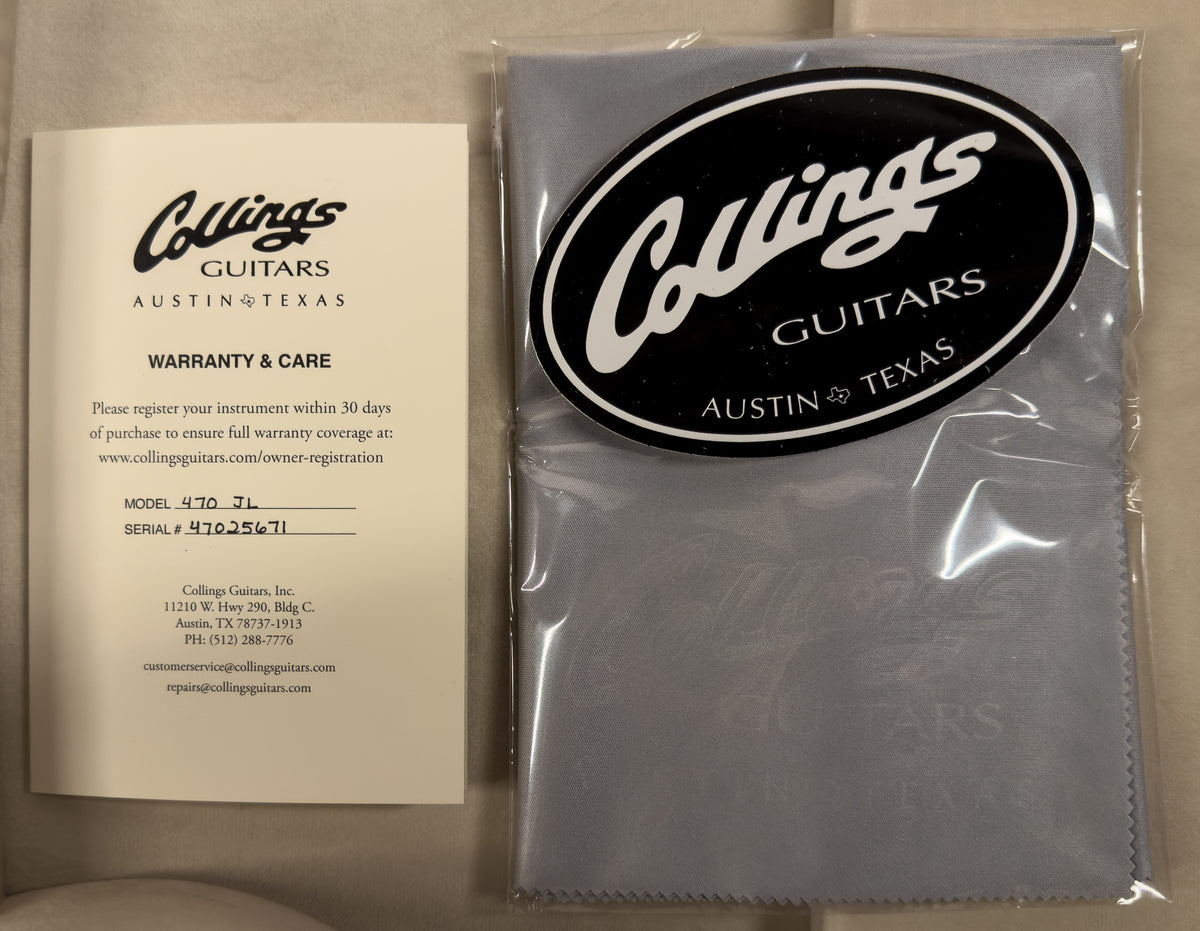 Collings 470 JL Antiqued Blonde Top Julian Lage Signature (671)