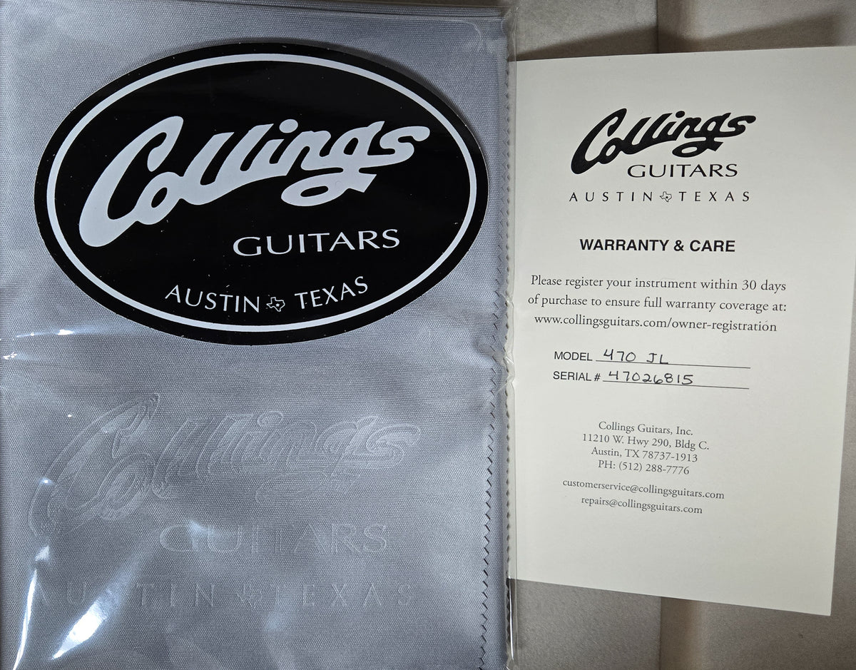 Collings 470 JL Julian Lage Signature Antiqued Black (815)