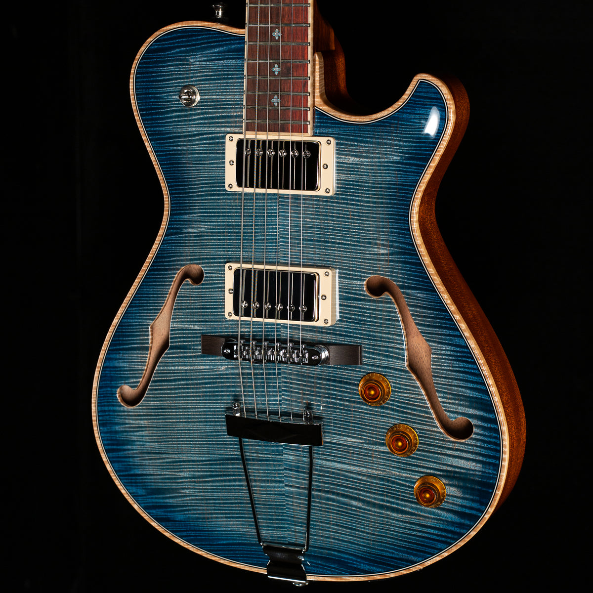 Knaggs Influence Chena A H2 TurquoiseBurst w/T1 Maple Top, Najavo Sun Package (489)