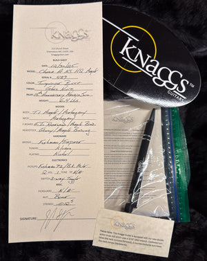 Knaggs Influence Chena A H2 TurquoiseBurst w/T1 Maple Top, Najavo Sun Package (489)