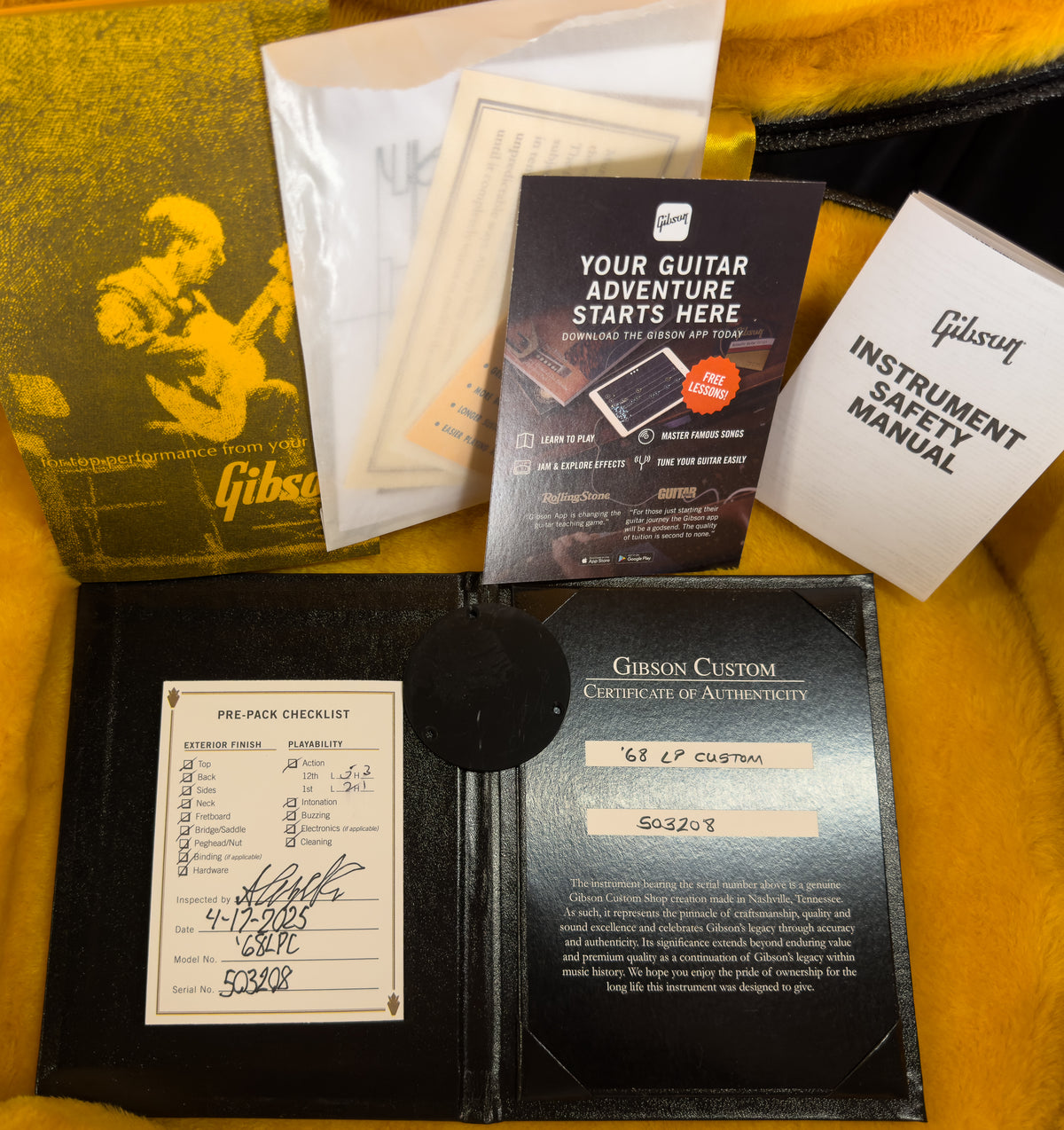 Gibson Custom Shop 1968 Les Paul Custom Reissue Gloss Ebony (208)