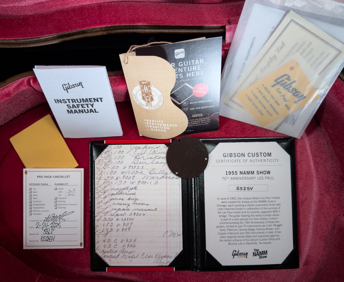 Gibson Custom Shop 1955 Les Paul Standard Nugget Gold Murphy Lab Light Aged (254)