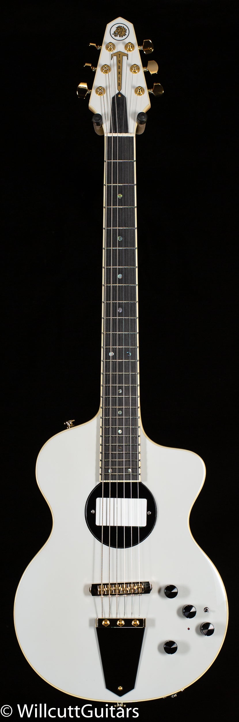 Rick Turner Model 1 Deluxe All White, Gold Hardware (664)