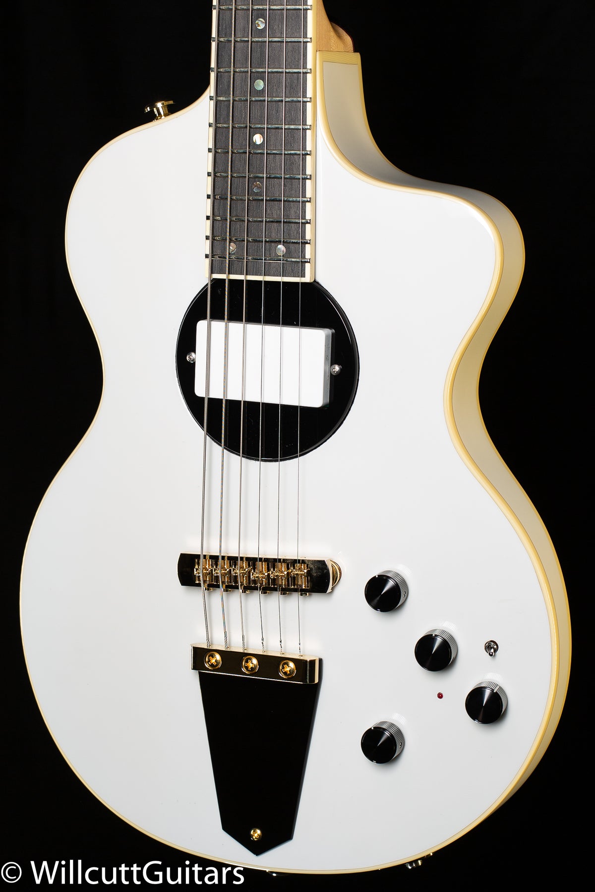 Rick Turner Model 1 Deluxe All White, Gold Hardware (664)