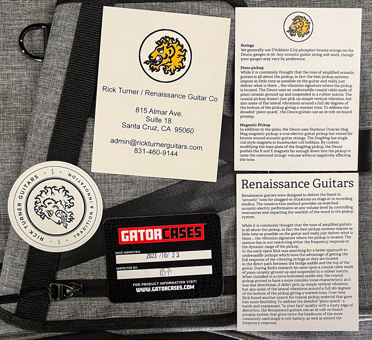 Rick Turner Renaissance RB-4 Standard Deuce Bass Flamed Redwood (929)