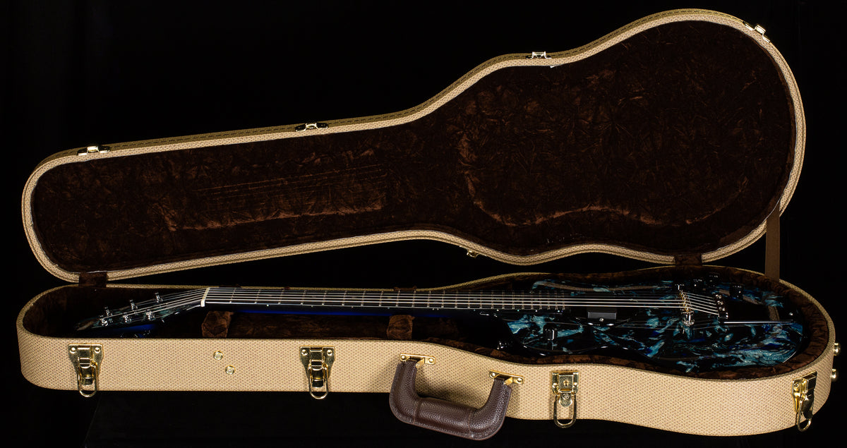 Rick Turner Model 1 Standard Bezardapoxy swirl black/blue (945)