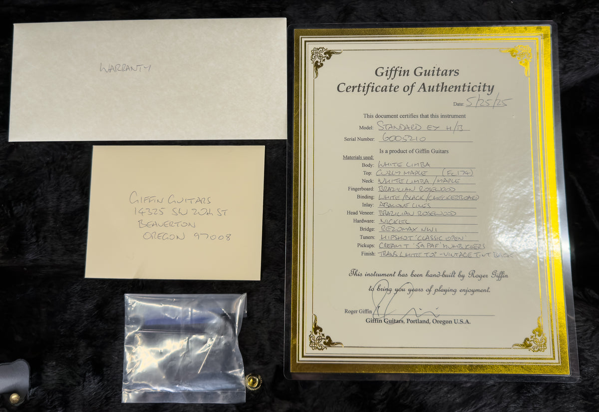 Giffin Standard Extra Hollow-Body White Limba Neck &amp; Body (210)