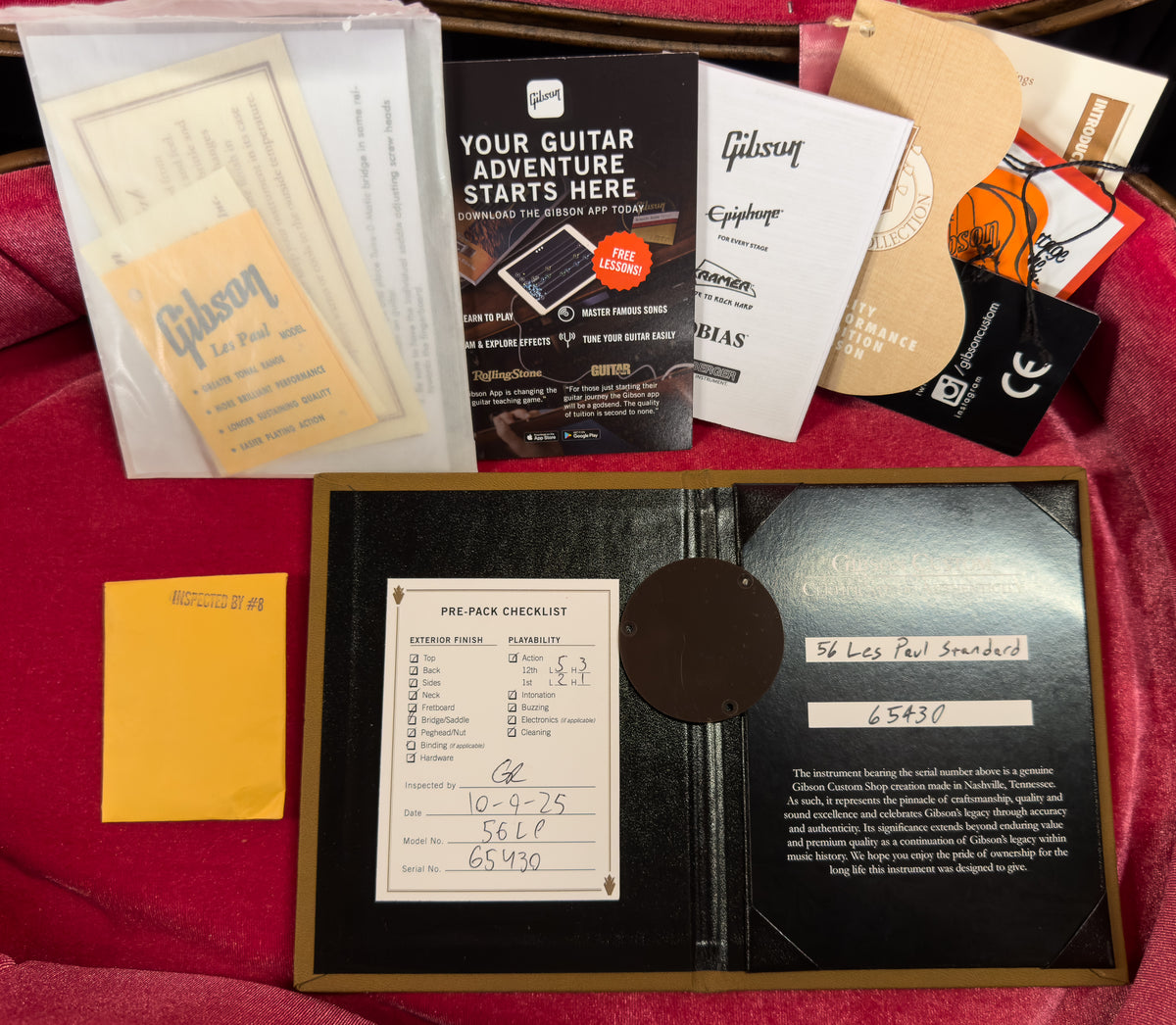 Gibson Custom Shop Willcutt Exclusive 1956 Les Paul Standard V2 Neck Gold Top Lightweight VOS M2M (430)