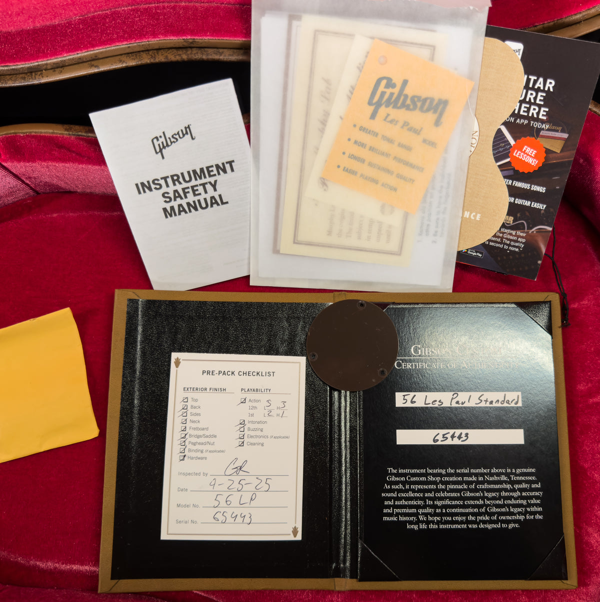 Gibson Custom Shop Willcutt Exclusive 1956 Les Paul Standard V3 Neck Gold Top Lightweight VOS M2M (443)