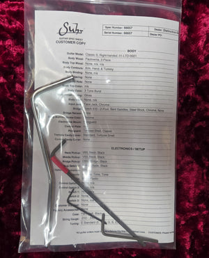 2021 Suhr Classic S Paulownia 3 Tone Burst