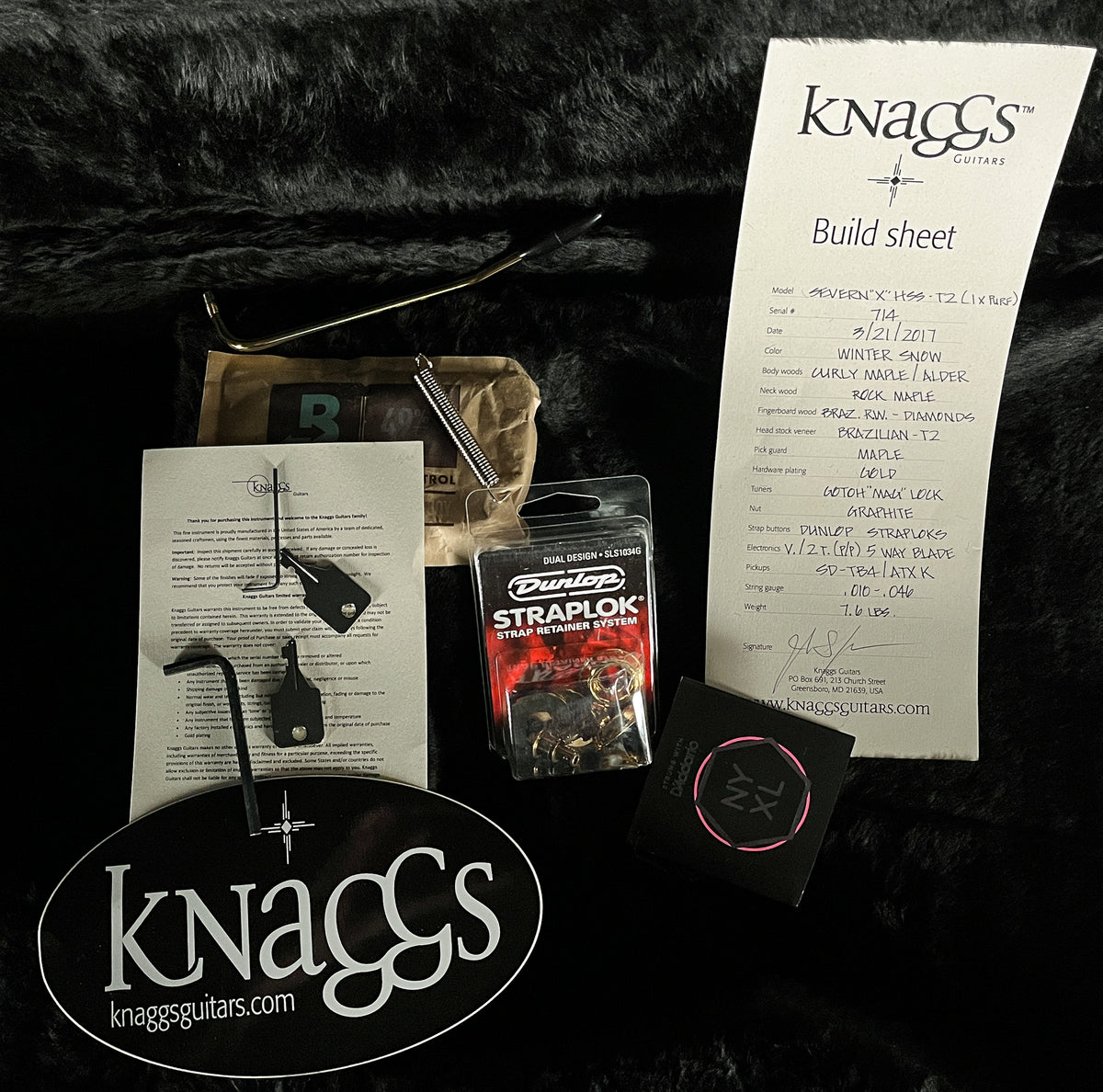 2017 Knaggs Severn X HSS Winter Snow Brazilian Rosewood