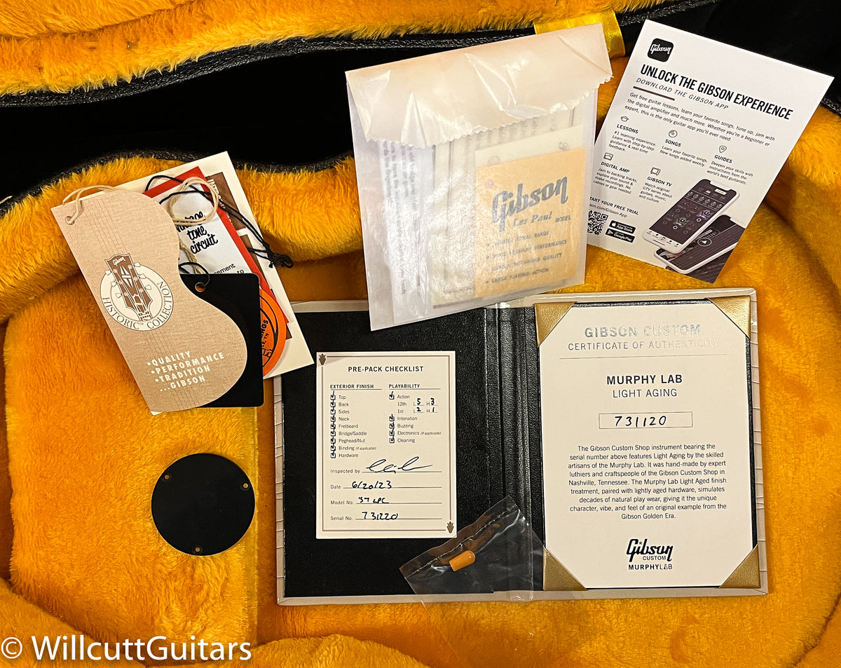 Gibson Custom Shop 1957 Les Paul Custom Reissue 3- Pickup Bigsby Murphy Lab Light Aged Ebony (120)