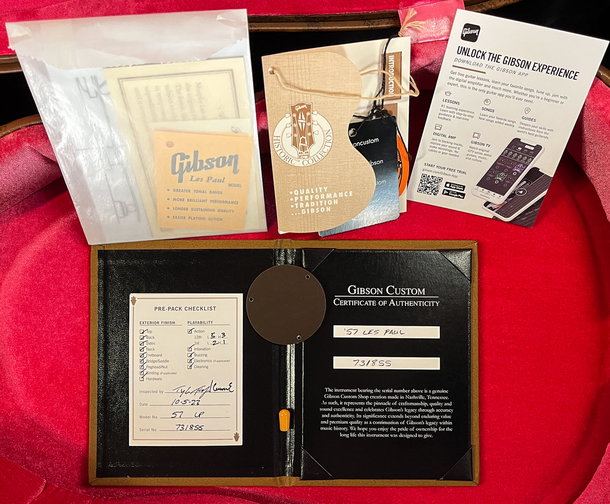 Gibson Custom Shop 1957 Les Paul Standard Willcutt Exclusive Gold Top VOS V3 Neck (855)