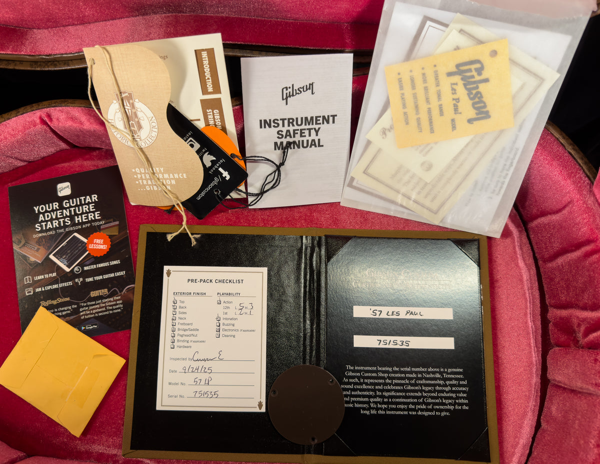 Gibson Custom Shop Willcutt Exclusive 1957 Les Paul Standard Reissue V3 Neck Goldtop (535)