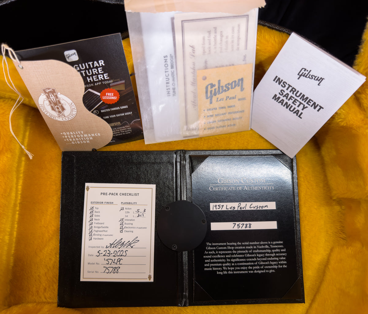 Gibson Custom Shop 1957 Les Paul Custom Reissue 2-Pickup VOS Ebony (788)