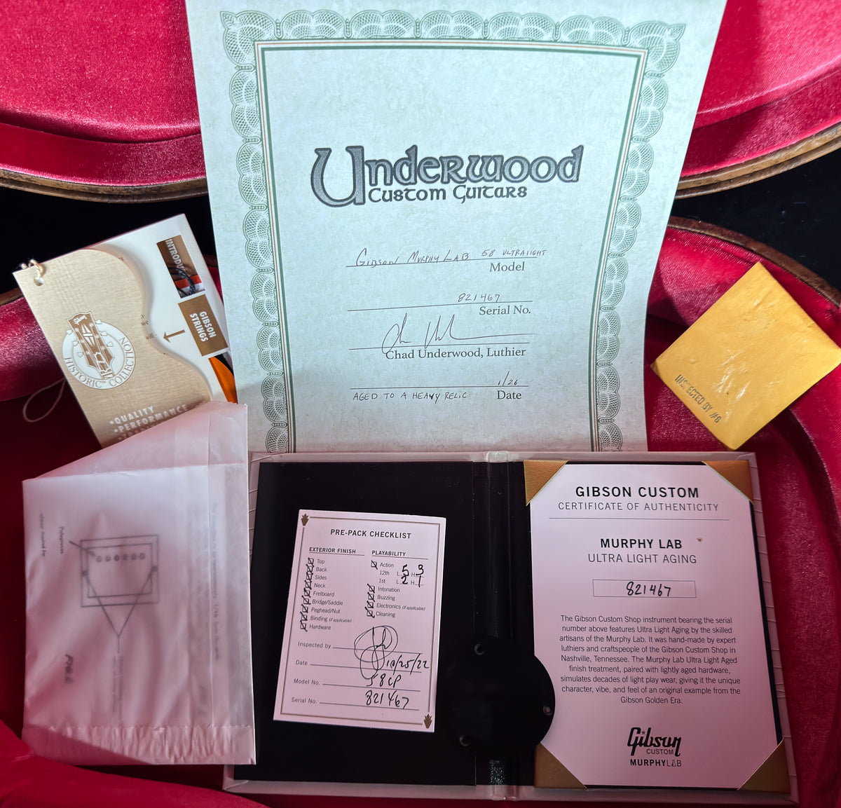 2022 Gibson Custom Shop 1958 Les Paul Standard Reissue Murphy Lab Ultra Light Aged Bourbon Burst Underwood Aged