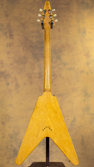 2022 Gibson Custom Shop 1958 Korina Flying V White Pickguard Natural