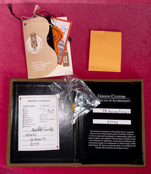 2022 Gibson Custom Shop 1958 Korina Flying V White Pickguard Natural