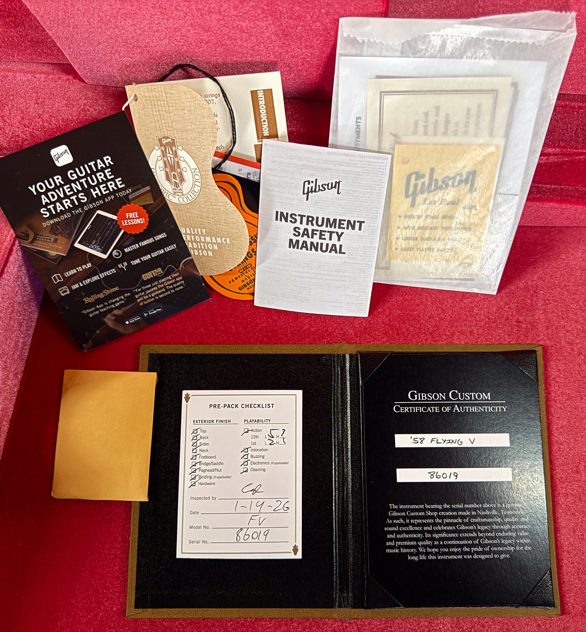 Gibson Custom Shop 1958 Flying V Mahogany Antique Natural VOS GH (019)