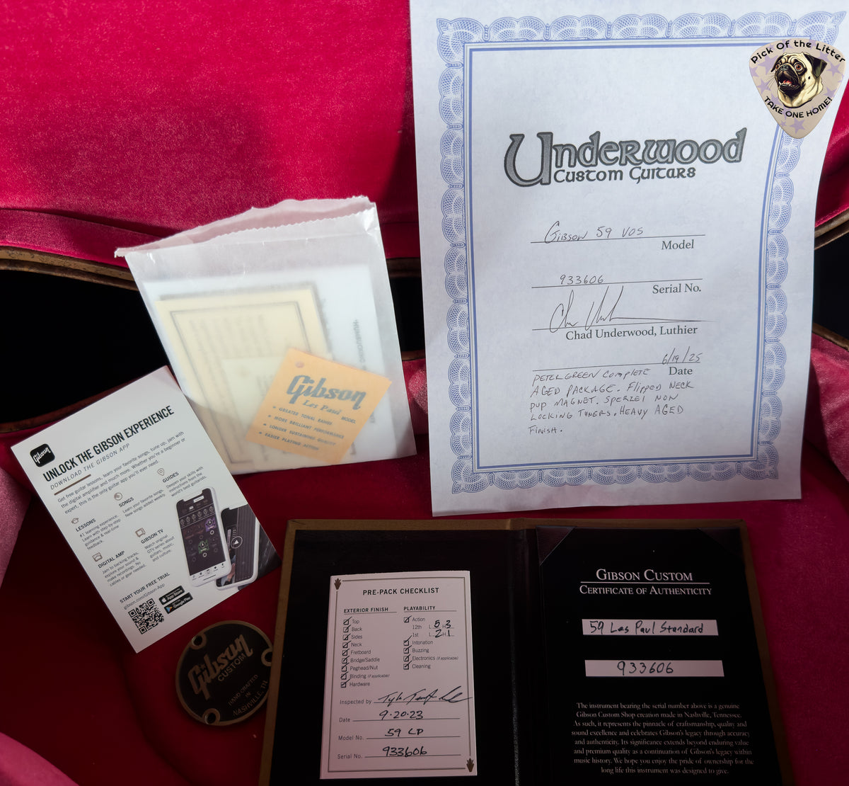 2023 Gibson Custom Shop 1959 Les Paul Green Lemon Fade Underwood Aged Peter Green Tribute