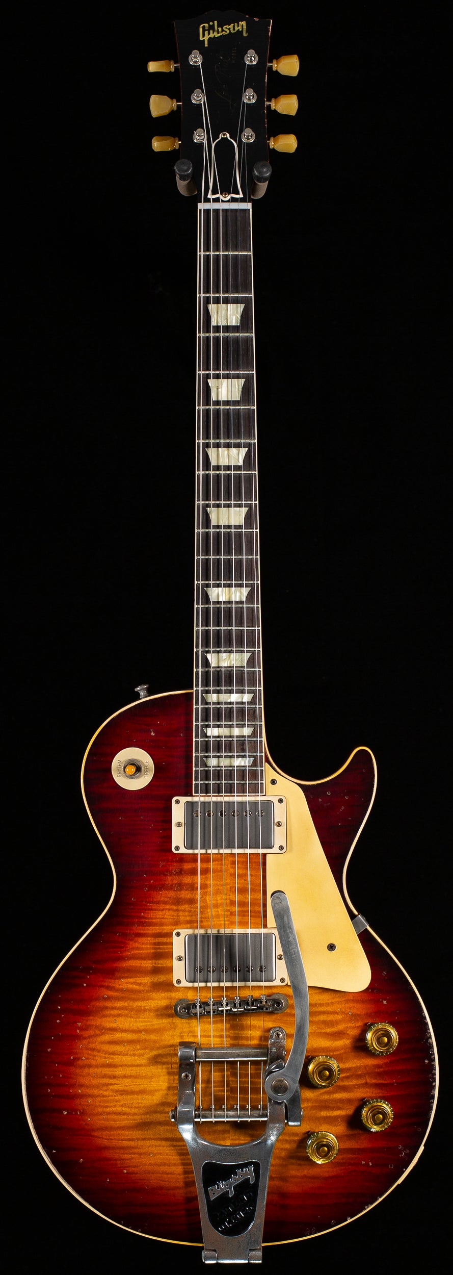 Gibson Custom Shop 1959 Les Paul Standard Brazilian Rosewood Tom's Tri-Burst Bigsby Murphy Lab Aged (065)