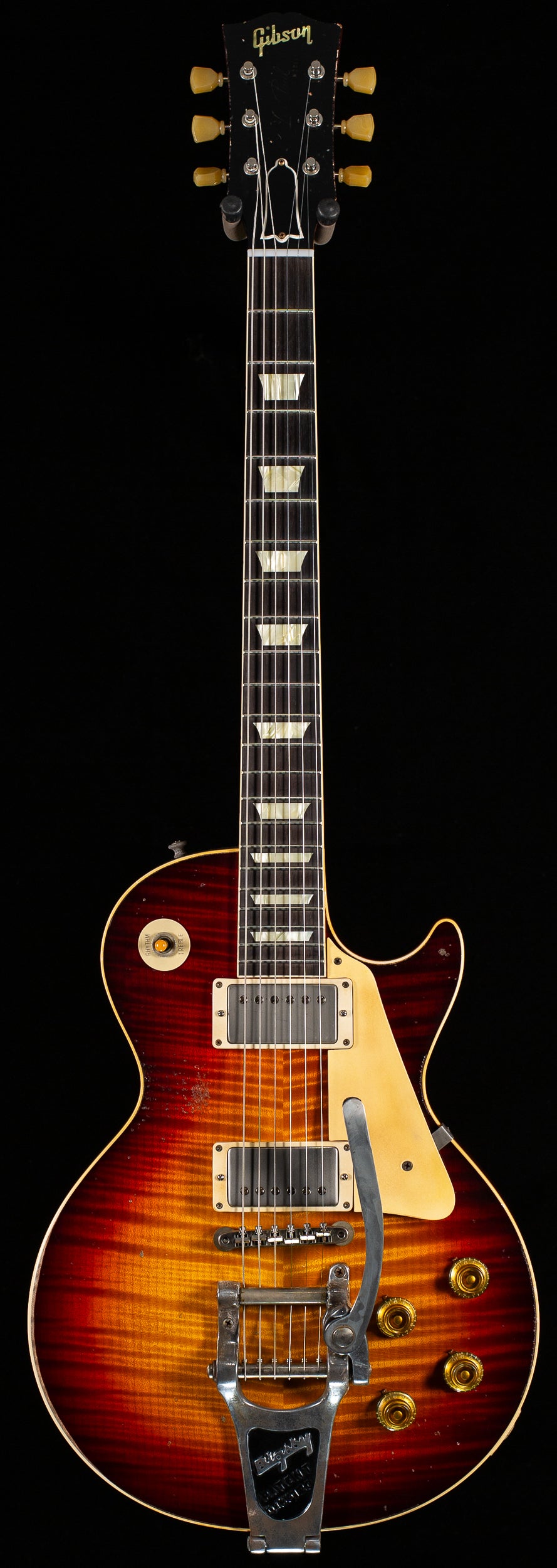 Gibson Custom Shop 1959 Les Paul Standard Brazilian Rosewood Tom's Tri-Burst Bigsby Murphy Lab Aged (074)