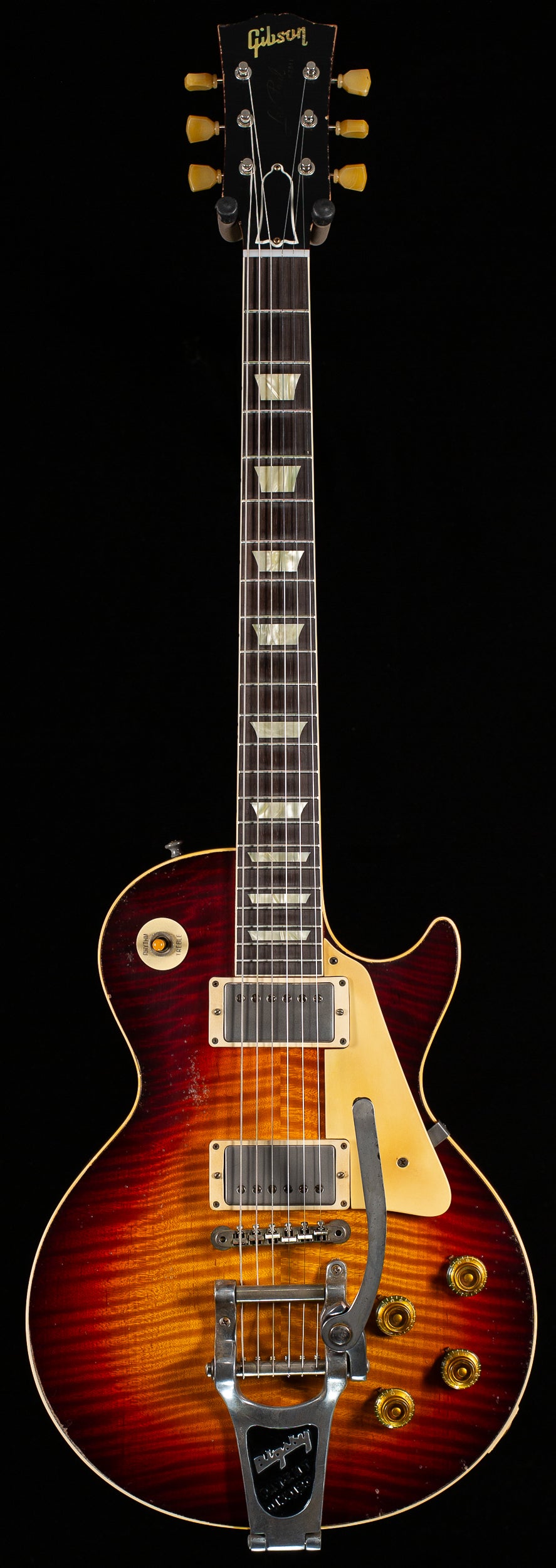 Gibson Custom Shop 1959 Les Paul Standard Brazilian Rosewood Tom's Tri-Burst Murphy Lab Aged Bigsby (087)