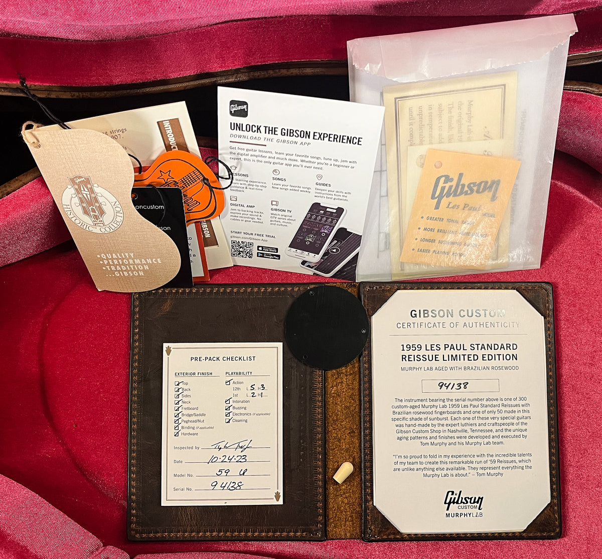 Gibson Custom Shop 1959 Les Paul Standard Brazilian Rosewood Tom's Lemon Murphy Lab Aged (138)