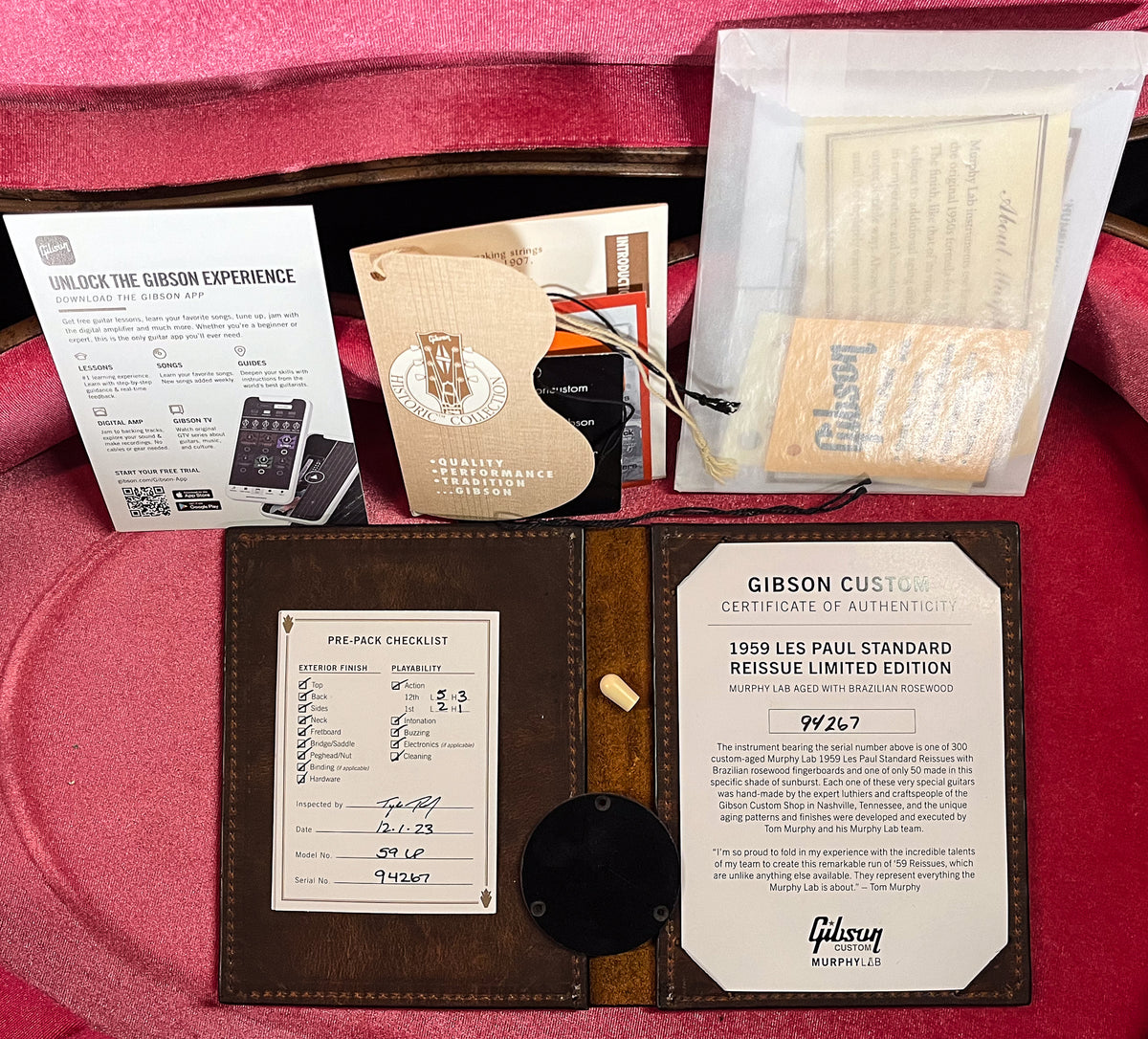 Gibson Custom Shop 1959 Les Paul Standard Brazilian Rosewood Tom's Dark Burst Murphy Lab Aged (267)