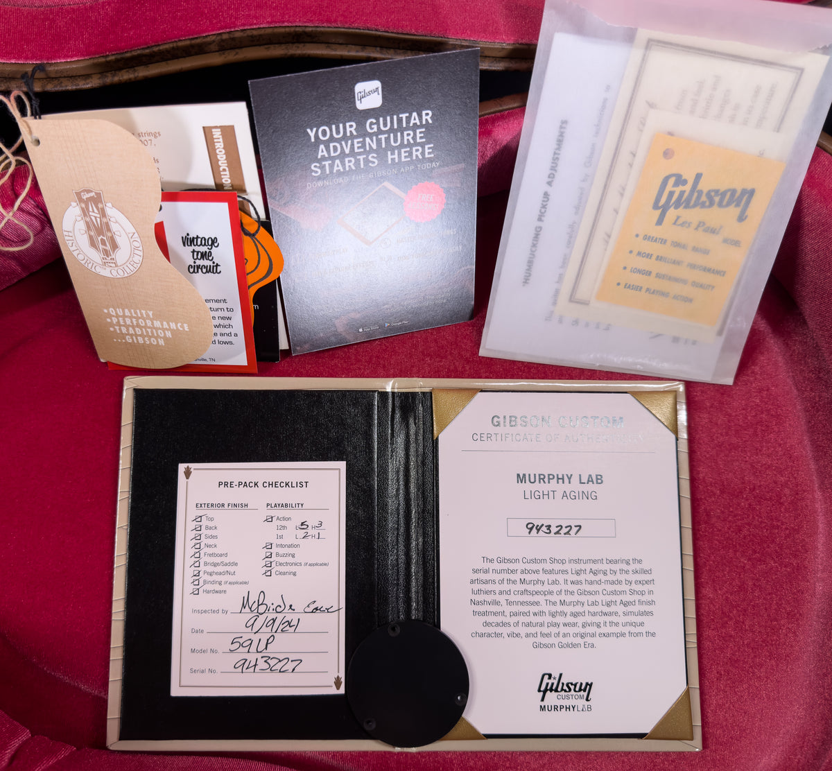 Gibson Custom Shop 1959 Les Paul Standard Reissue Factory Burst Murphy Lab Light Aged (227)