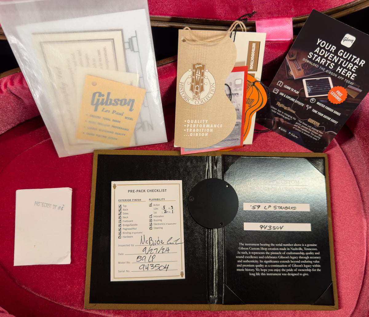 Gibson Custom Shop 1959 Les Paul Standard Washed Cherry Sunburst VOS (504)