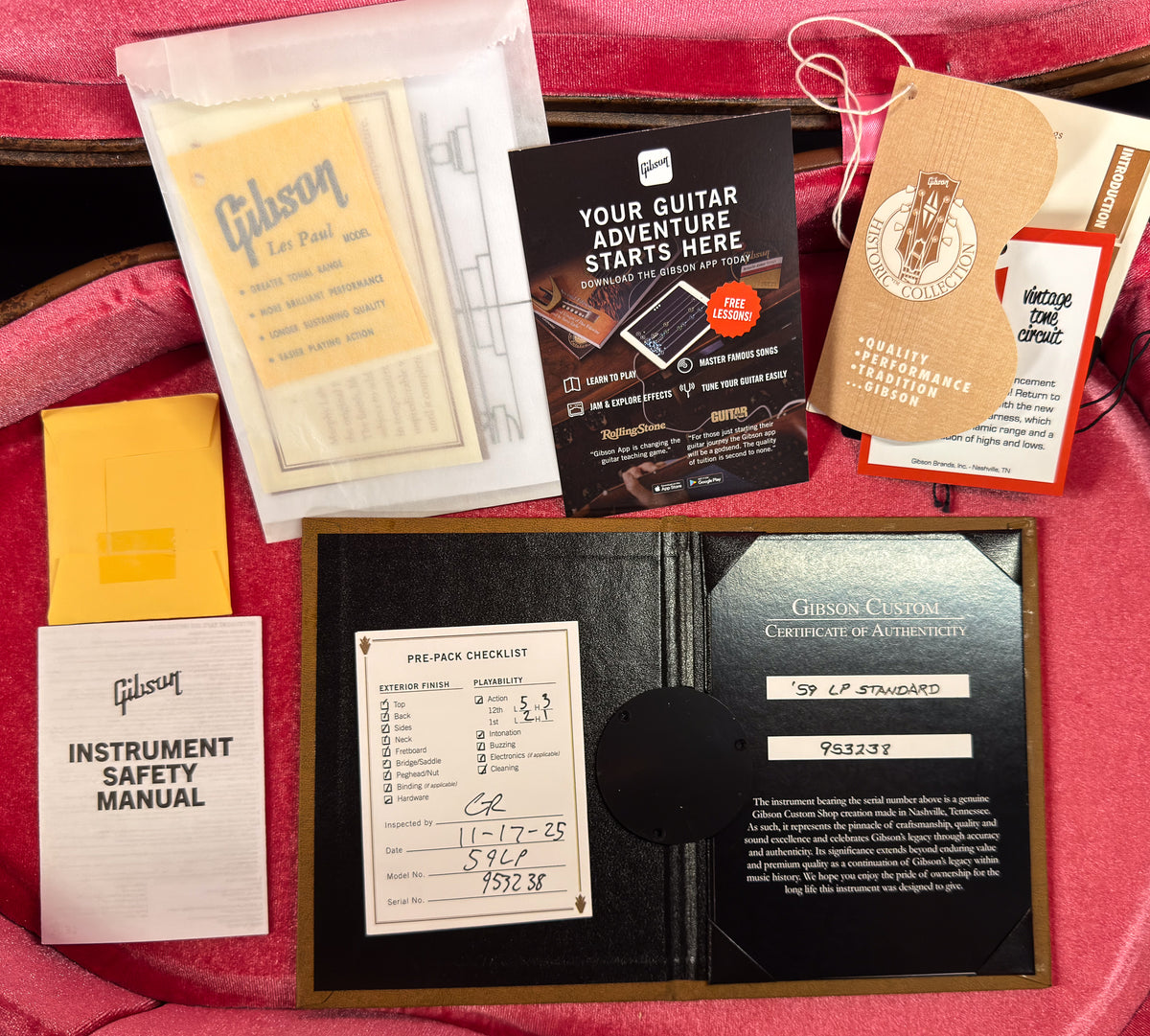 Gibson Custom Shop 1959 Les Paul Standard Washed Cherry Sunburst VOS (238)